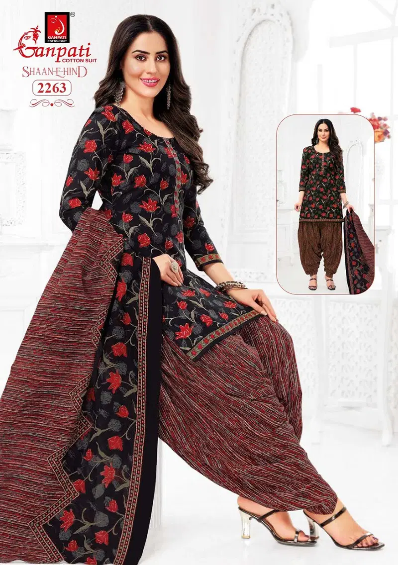 Shaan E Hind Patiyala Vol 11 By Ganpati Cotton Kurti With Bottom Dupatta Wholesale Online
